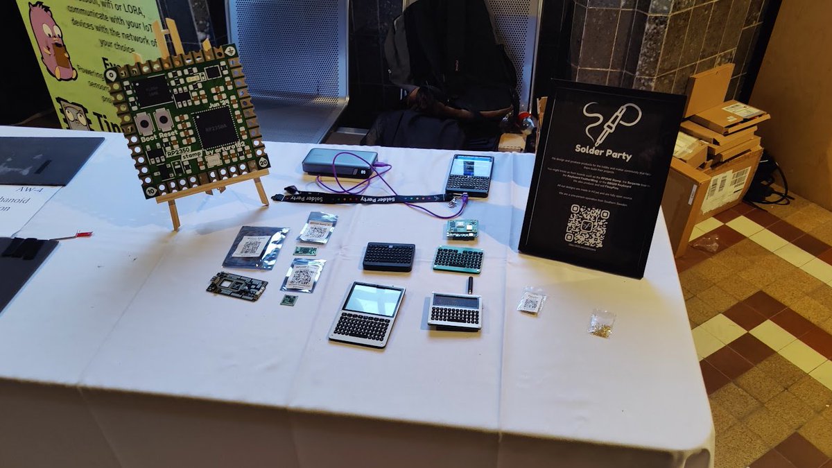 solderparty's tweet image. Earlier this month, we visited #FOSDEM and showed off some of our upcoming products ⌨️
See anything you like?