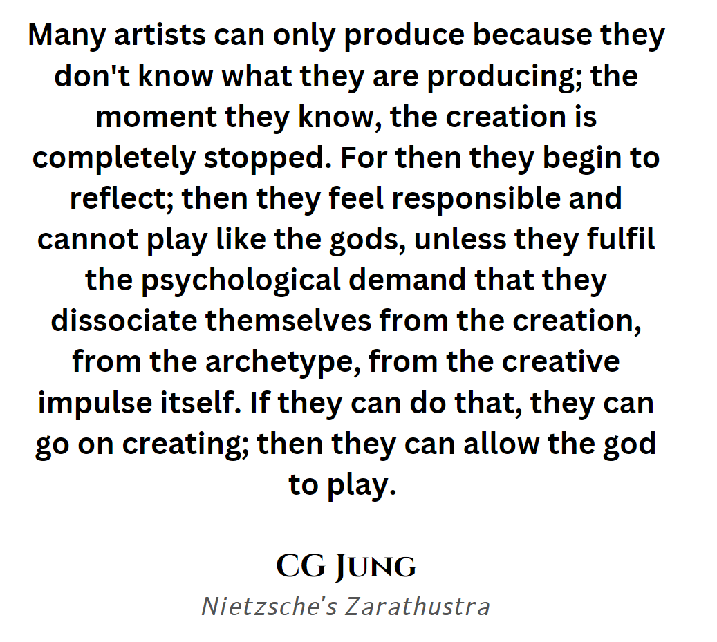 Artists and Creation. CG Jung, Nietzsche's Zarathustra.