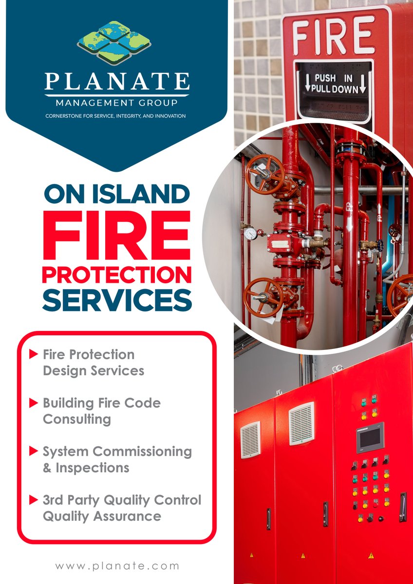 PlanateMG's tweet photo. (1/2) Ensuring the safety of your people and property is our top priority. Our Fire Protection Services include life safety assessments, building fire code consulting, system commissioning, inspections, and third-party quality control and quality assurance. https://t.co/cxbIsYk6K4