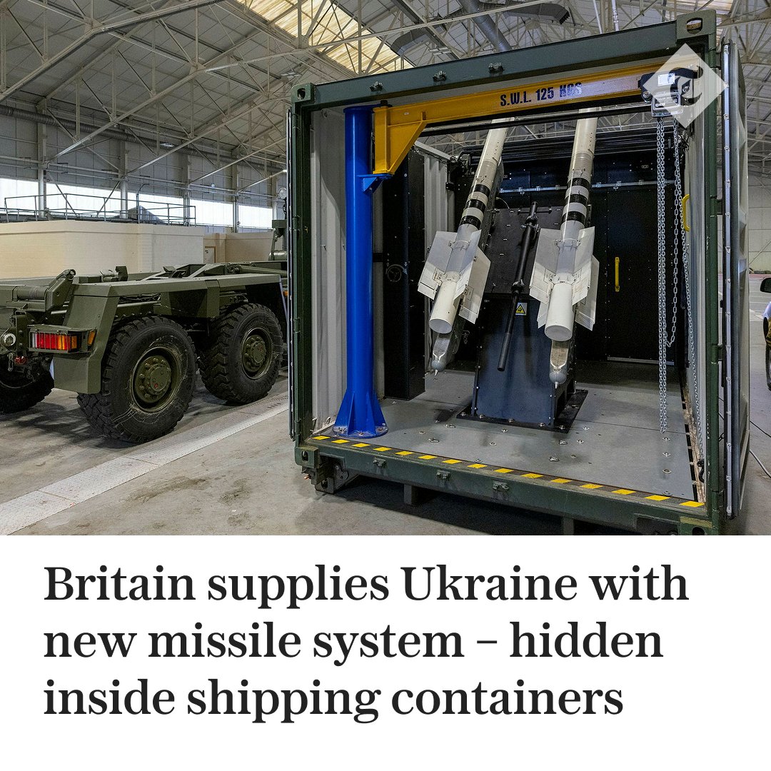 🇬🇧🇺🇦 Britain has started supplying Ukraine with surface-to-air missiles which can be launched from shipping containers.

Read more about the Gravehawk system here ⬇️
telegraph.co.uk/world-news/202…