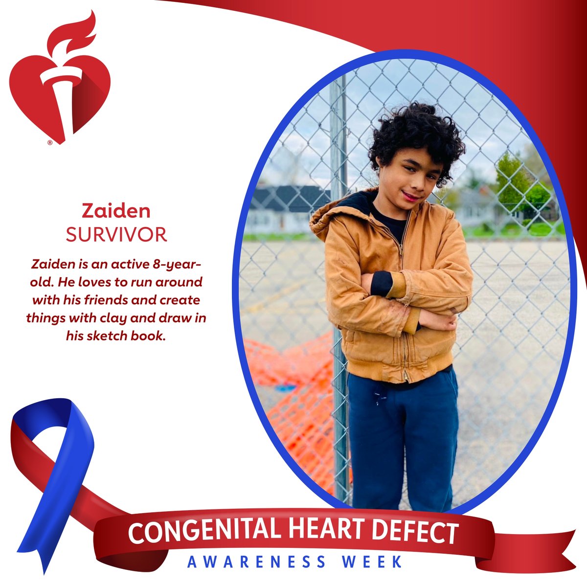 AHAIowa's tweet image. Meet Zaiden! 25% of children born with congenital heart defects will need ongoing medical care
throughout their lives. Let’s join forces and raise awareness this #CHDAwarenessWeek ❤️