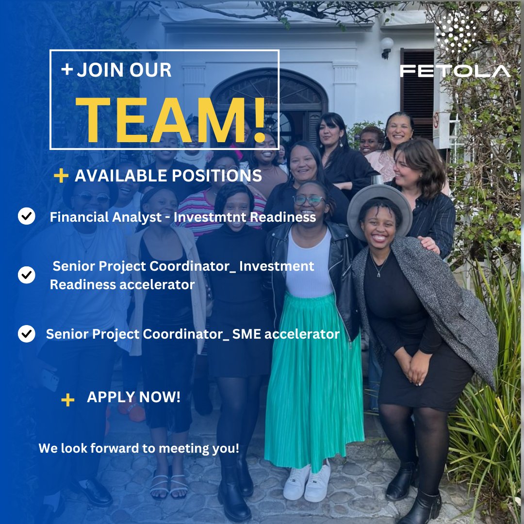 We’re on the lookout for passionate, driven individuals to join our team. If you’re ready to make a real impact (and have some fun while doing it), check out our openings and let’s build the future together! 

#Hiring #Vacancy #FetolaisGrowing #Apply