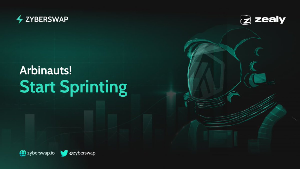 #Arbinauts, start sprinting!

👉 zealy.io/cw/zyberswap