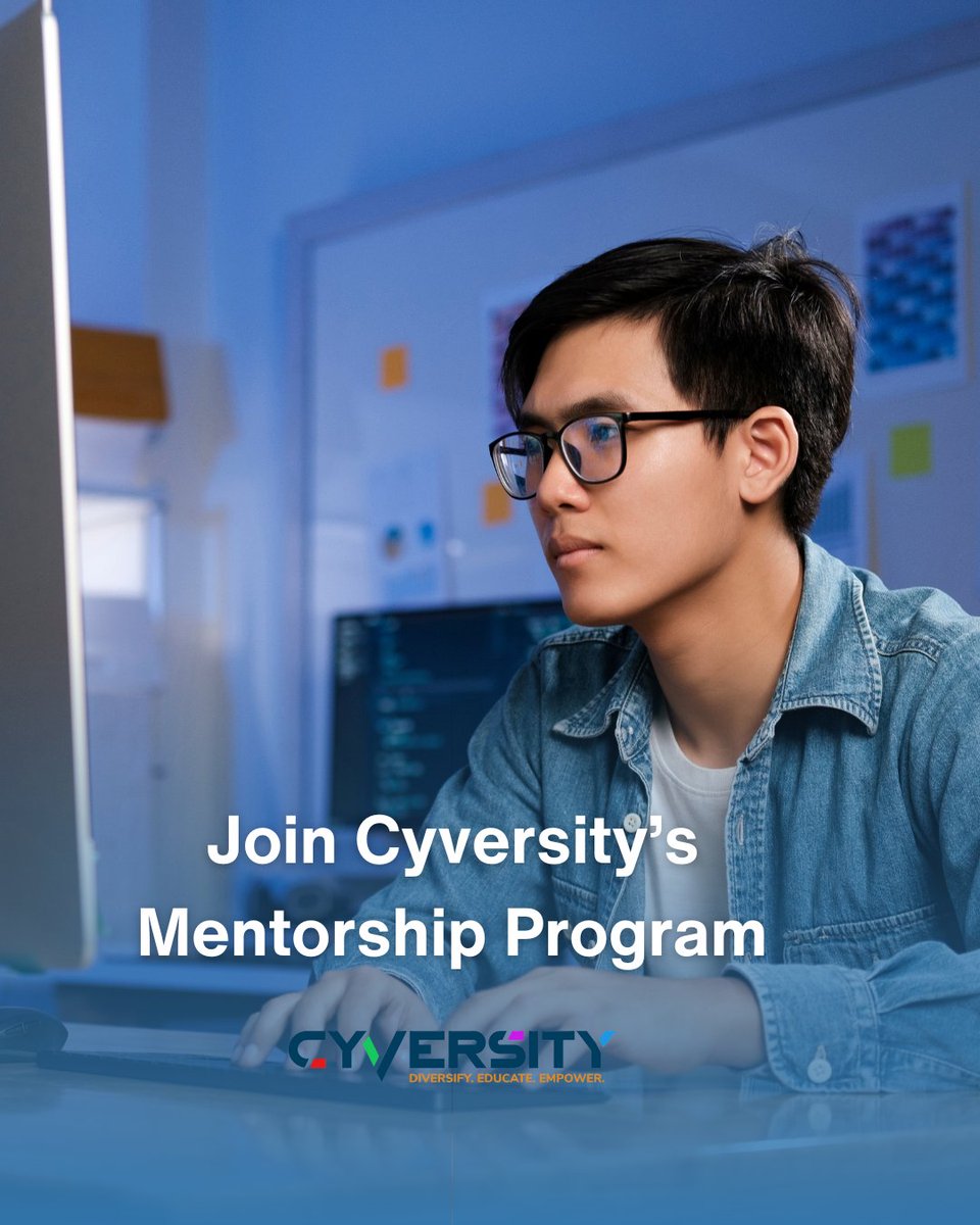 Success in cybersecurity isn’t just about skills—it’s about support, guidance, and opportunity. 

Learn more &amp; get involved: cyversity.org/programs

#CyberSecurity #Mentorship #CareerGrowth #DiversityInTech #WomenInCyber #CyberCareers #FutureOfCyber #TechMentorship