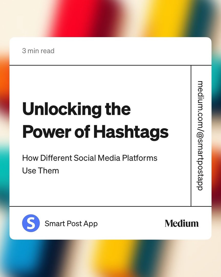 Smart_Post_App's tweet image. Unlock the power of hashtags! 🚀🌟 Check out our latest blog post for insights on how different platforms utilize hashtags to maximize your reach and engagement. Don’t miss out! #SocialMediaTips #HashtagsMatter medium.com/@smartpostapp/…