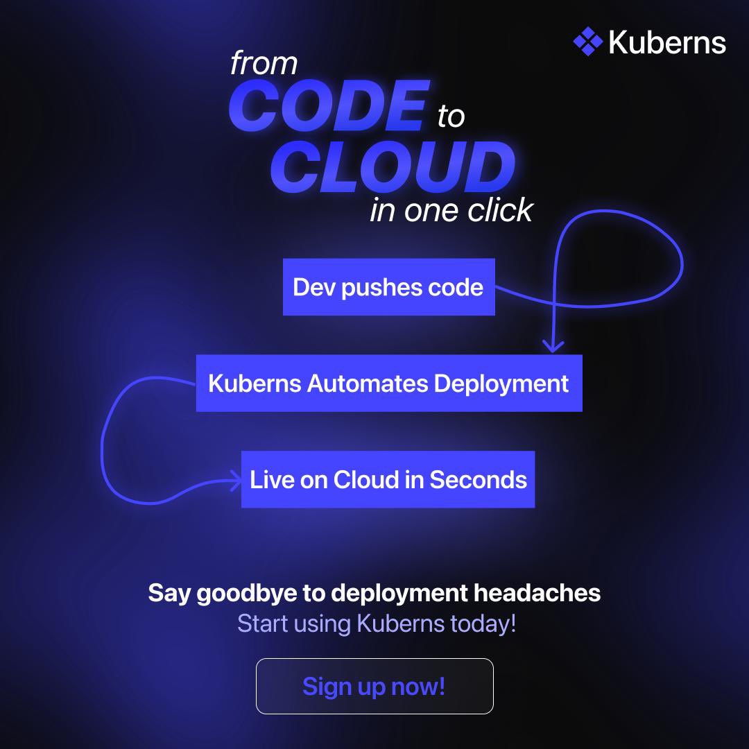 Kuberns_cloud's tweet image. Code → Cloud in one click! 🚀

1️⃣ Push your code
2️⃣ Kuberns automates deployment
3️⃣ Live on the cloud in seconds

No more deployment stress. Sign up now!

#Cloud #DevOps #Kuberns #TechMadeEasy #Automation