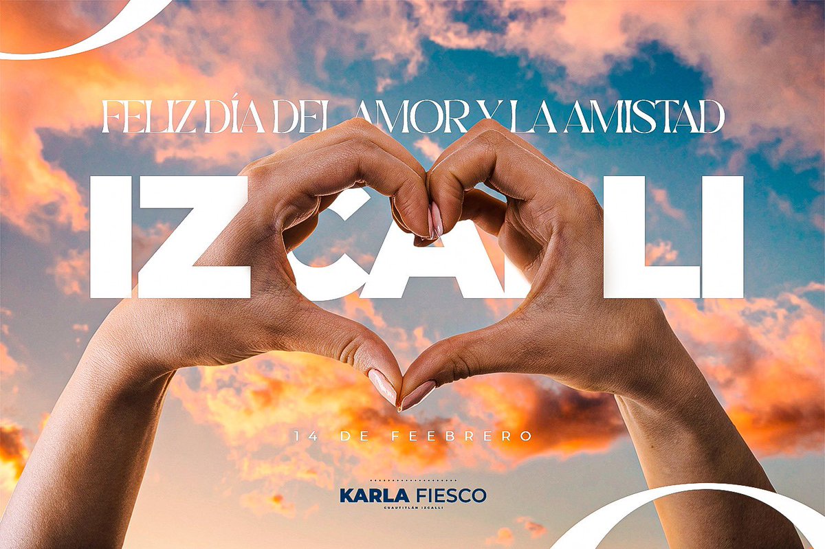 Feliz día del amor y la amistad, a todas y a todos los izcallenses.

Que nunca falten personas a quien querer y en quien confiar,
saben que aquí tiene una gran amiga. 

Tengan un gran #SanValentin.