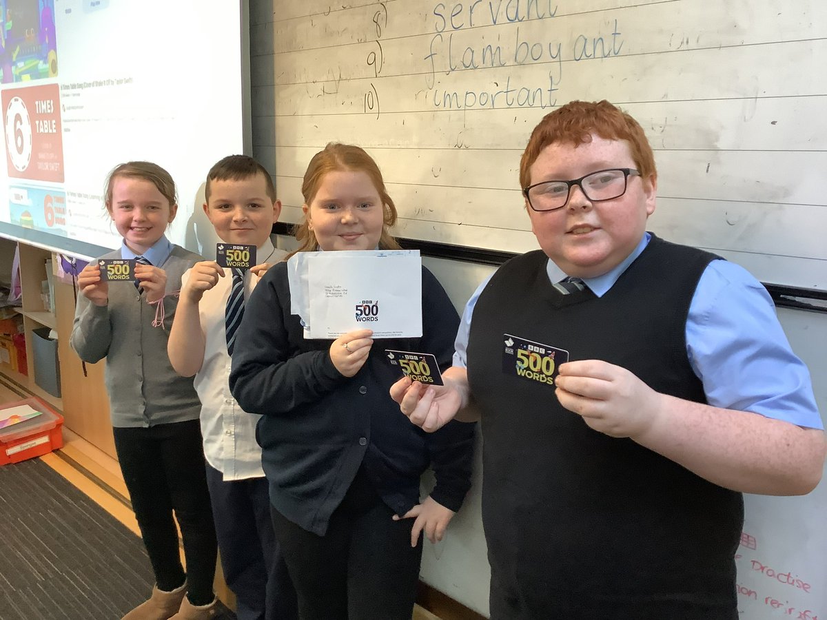 Well done to our Primary 6 pupils for entering the BBC 500 words writing competition! Fabulous work, keep using your wonderful imaginations to create more stories. We are so proud of you! <a href="/BBC_Teach/">BBC Bitesize for Teachers</a> <a href="/EducationScot/">Education Scotland</a>