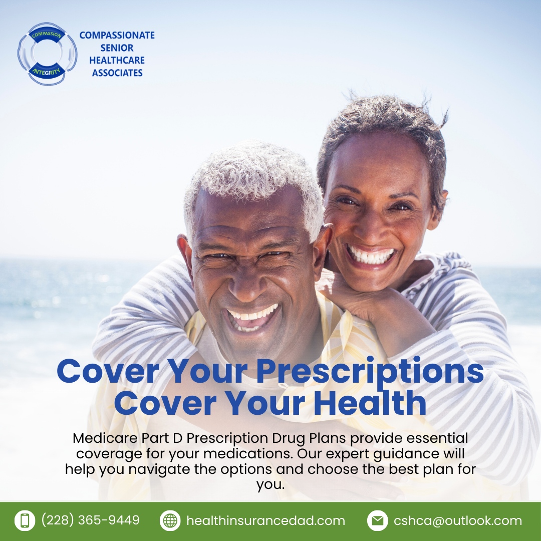 Cover your prescriptions, cover your health! 💊 

Medicare Part D Prescription Drug Plans offer essential coverage for your medications. 

Let our experts guide you through the options, ensuring you find the best plan to protect your health and your wallet.
