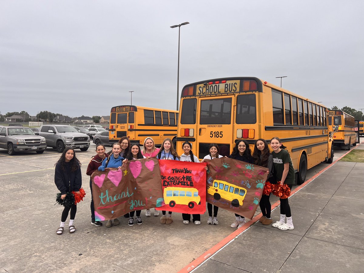 Today we want to take the time to recognize our school bus drivers! They are in integral part of the bear family. Thanks for all you do🧡💚🐻 <a href="/katyisd/">Katy ISD</a>