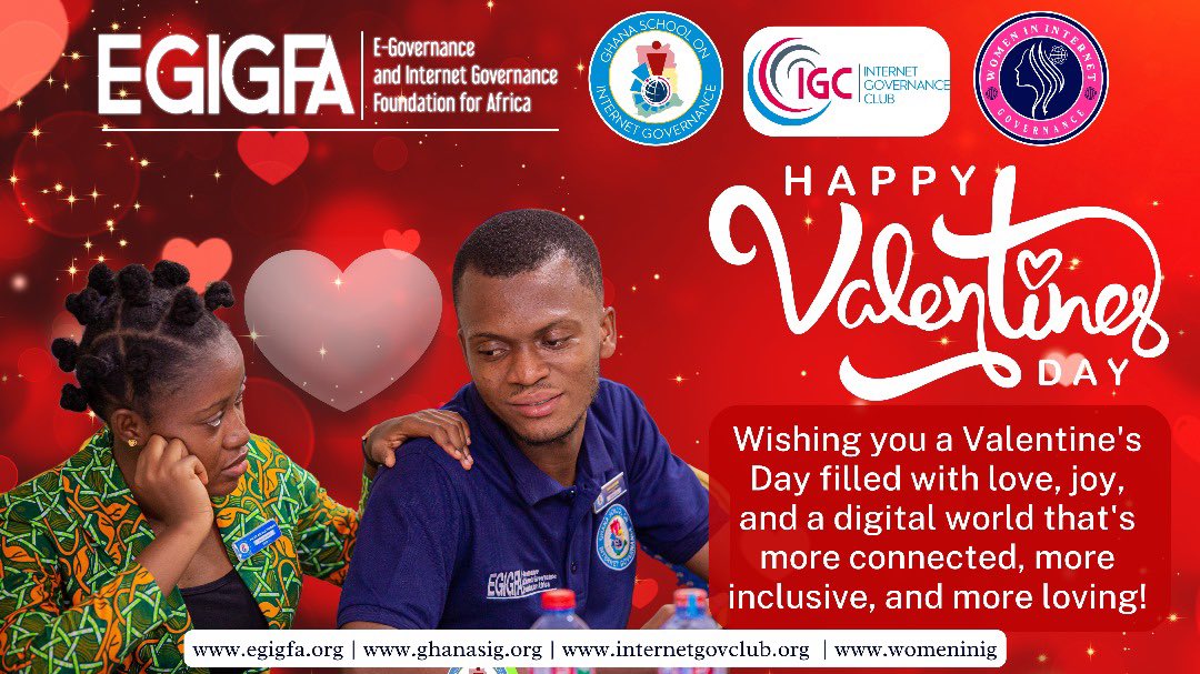 Love is like a strong Internet connection – it keeps us connected, no matter the distance! 💻💙  💌 ❤️🌍  

#HappyValsDay #EGIGFA #GhanaSIG #IGClub #WIG #ConnectedByLove #StrongerTogether 💕