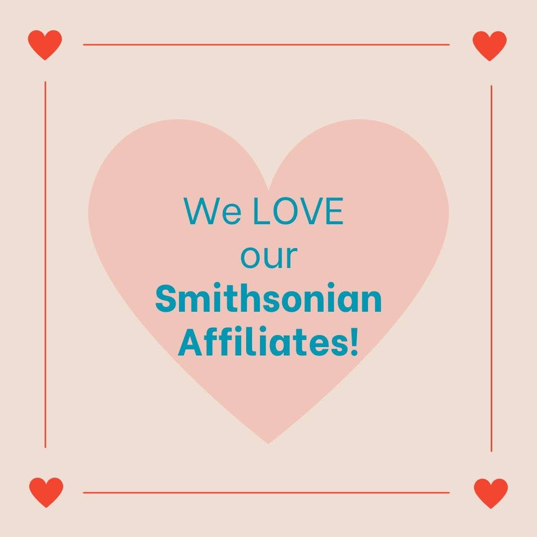 @SIAffiliates (@siaffiliates) on Twitter photo We want to take a moment to give some love to our network of more than 200 @Smithsonian Affiliate organizations who collaborate with the Smithsonian – and with each other – to create experiences that educate and inspire! Thank you! 
#SmithsonianAffiliationsLove #ValentinesDay We want to take a moment to give some love to our network of more than 200 @Smithsonian Affiliate organizations who collaborate with the Smithsonian – and with each other – to create experiences that educate and inspire! Thank you! 
#SmithsonianAffiliationsLove #ValentinesDay