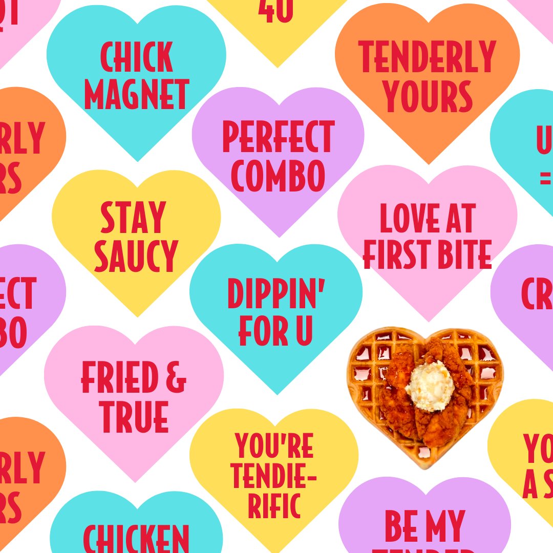 Roses are red, violets are blue, I found my perfect combo… and it’s chicken &amp; you. 💘🍗 Tag your Valentine and let them know!