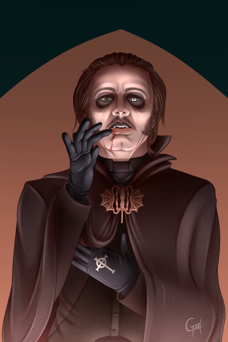 🦇 Dracopia! ✨ I have to admit I had a lot of fun making this drawing. AAAAAAHH! I love Dracopia, I hope you like it ✨

#Ghost #Ghostbc #TheBandGhost #GhostBand #CardinalCopia #CopiaGhost #Cardi #GhostCopia #GhostCardi #Cirice #PapaEmeritus #PapaEmeritusIV #Dracopia #Fanart