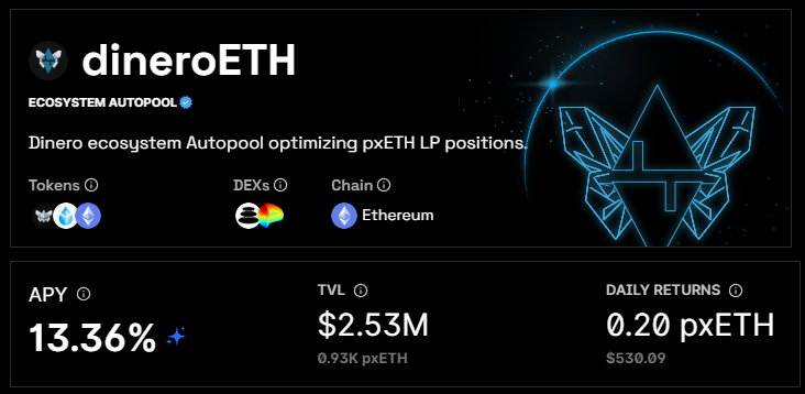 autopools's tweet photo. roses are red 

butterflies are blue

you could be earning 13.36% on your ETH in the dineroETH Autopool harnessing the power of Autopilot and the @dinero_xyz pxETH ecosystem

so why aren't you (get in there 👇)

https://t.co/cNZviAXX19 https://t.co/LwslnYWpiA