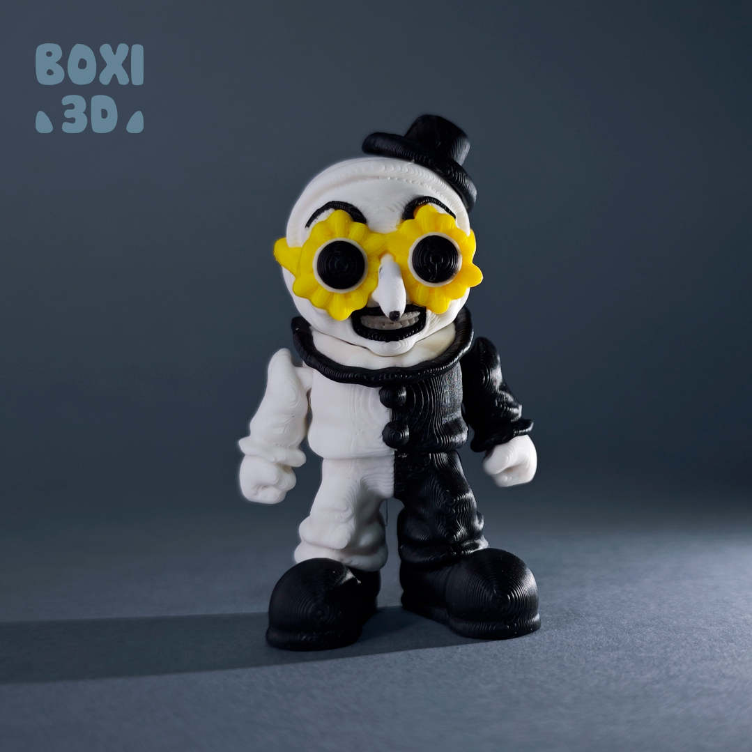 BOXI3D's tweet photo. ART THE CLOWN!
Hi guys! Another horror clown available now on @Cults3D 

https://t.co/Nso0MOtr0p

#bambulab #cults3d #Michaelmyers #printinplace #flexible #patreon #cute #little #freddy #Jason #arttheclown #horror https://t.co/YcrKRUWERL