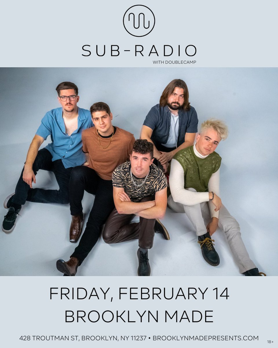TONIGHT: <a href="/subradioband/">Sub-Radio</a>'s "The Sunrise City" Tour is coming to Brooklyn Made with <a href="/doublecampmusic/">DOUBLECAMP</a>. Get your tickets now: bit.ly/3Zbdu0H