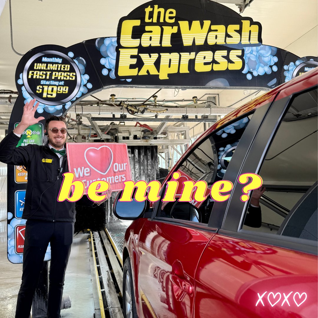 thecarwashexp's tweet photo. 💛 Will you be our Valentine?! 💛

Happy Valentine's Day from your friends at The Car Wash Express! 🚗💦 Treat your car (and yourself) to some extra love today with a sparkling clean wash.

#ValentinesDay #CarWashLove #ShineBright #CleanCarFast #SanAntonio https://t.co/RLUvBcXRLq