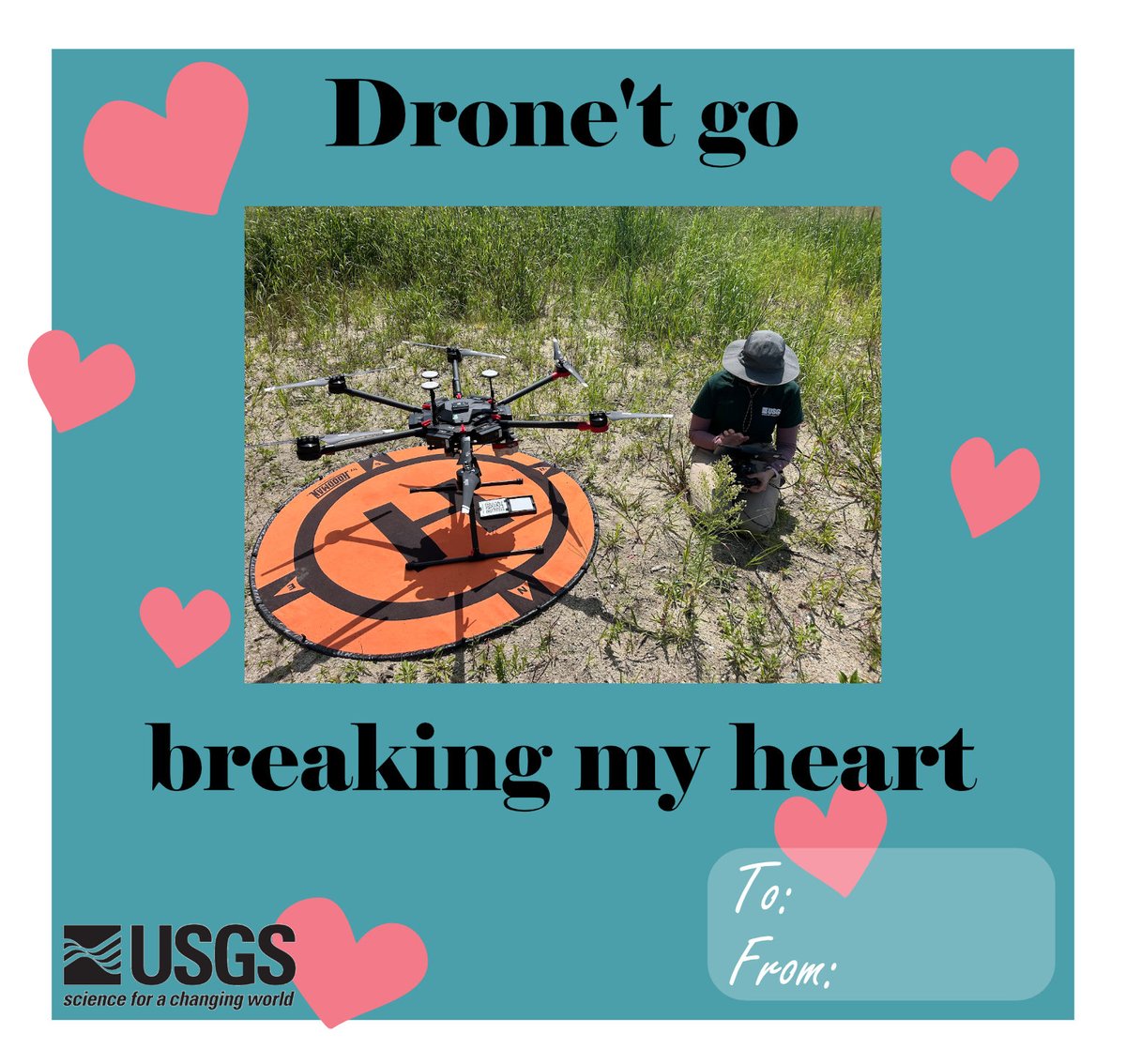 USGS_UAS's tweet image. Happy Valentine's Day 💗 Here are some valentines to share with the #drone pilots and geographers in your life, courtesy of the USGS Woods Hole Coastal and Marine Science Center 💌
@USGSCoastChange @usgs_climate @USGS_Water
