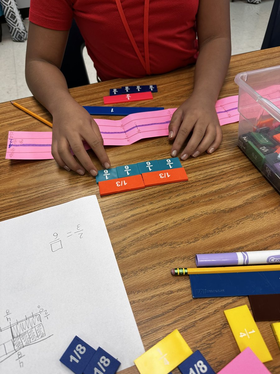 I loved getting to work with this 4th grader on making equivalent fractions. We used tiles to model and a number line to check if it matched. Fractions are my jam! <a href="/shavanda_toomer/">Shavanda Toomer</a> <a href="/FCS_SEC/">FCS SEC</a> <a href="/NicoraPlaca/">Nicora Placa</a>
