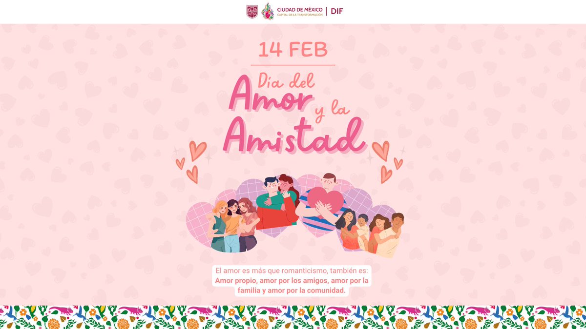 Muy buenos días, les deseo un 14 de febrero lleno de amor propio y para las y los demás 🩷
Siempre recuerden que ninguna forma de violencia es amor.