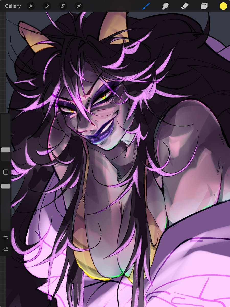 yall really fw her on my last post here’s a lil wip as a treat :3c💜 #Caesarclown