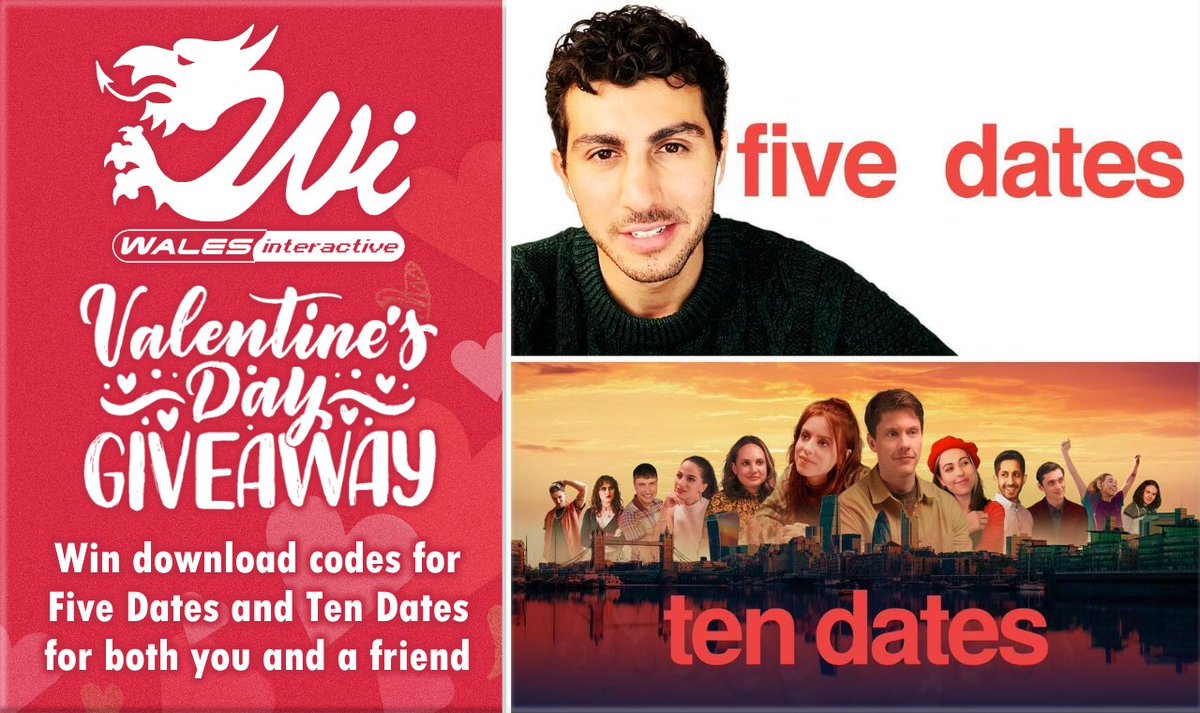 Nintendo_SW's tweet image. ❤️🎁 @WalesInter #ValentinesDay #Giveaway 

Win download codes on a platform of your choice for interactive romantic-comedy games #FiveDates and #TenDates for both you and a friend / significant other

Enter by following the instructions in the attached tweet