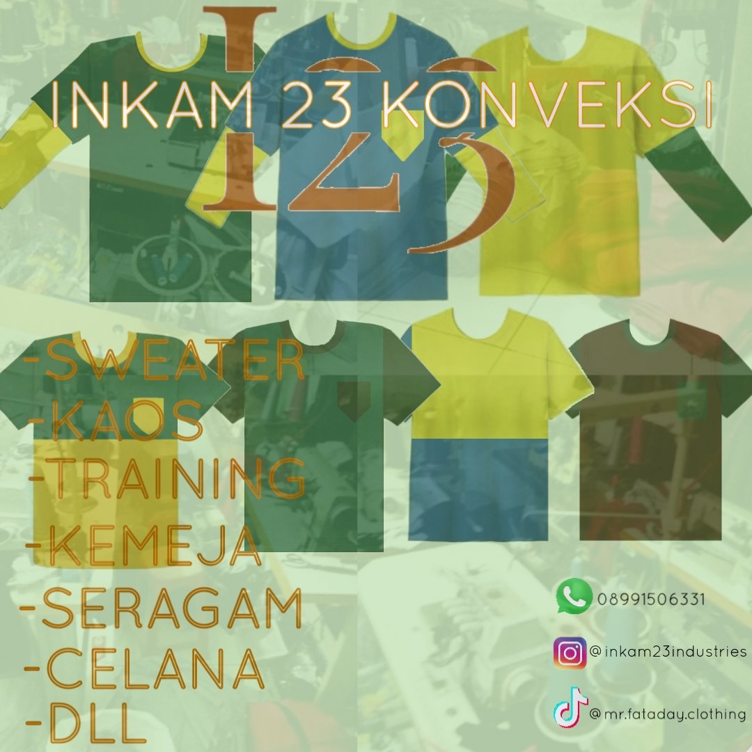 saepulstark's tweet photo. Inkam 23 konveksi 
Mengerjakan 
Sweater
Kaos 
Training 
Kemeja 
Seragam 
Dll 

Jahitan rapih dikerjakan oleh orang orang profesional dan berpengalaman kualitas bahan terjamin 
Jika berminat silahkan hubungi kontak yg tertera https://t.co/FD2HuVIhQ6