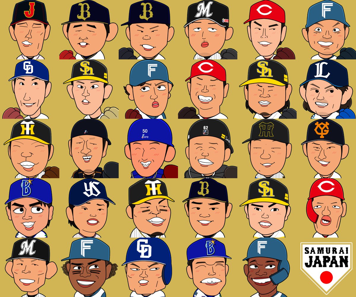 gakuzou1976's tweet image. 【ニュース似顔絵】
・侍ジャパン 強化試合のメンバーを発表

#侍ジャパン #WBC #井端弘和  #野球
#野球選手 #プロ野球 #プロ野球選手 #baseball #baseballplayer
#giants #kyojin #tigers #hanshin
#baystars #carp #swallows 
#dragons #sbhawks #lovefighters
#chibalotte #Bs2025 #seibulions