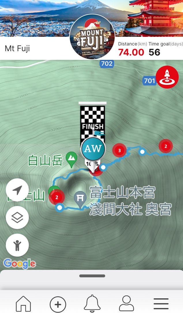 akko1972's tweet image. The Conqueror Virtual Challenge
富士山の周りをグルッと歩くバーチャルチャレンジ。
トレッドミルでウォーキング。
毎日仕事の後にぼちぼちやって7週間でフィニッシュ。
メダル届くの楽しみ😃🥇

 #TheConquerorChallenge