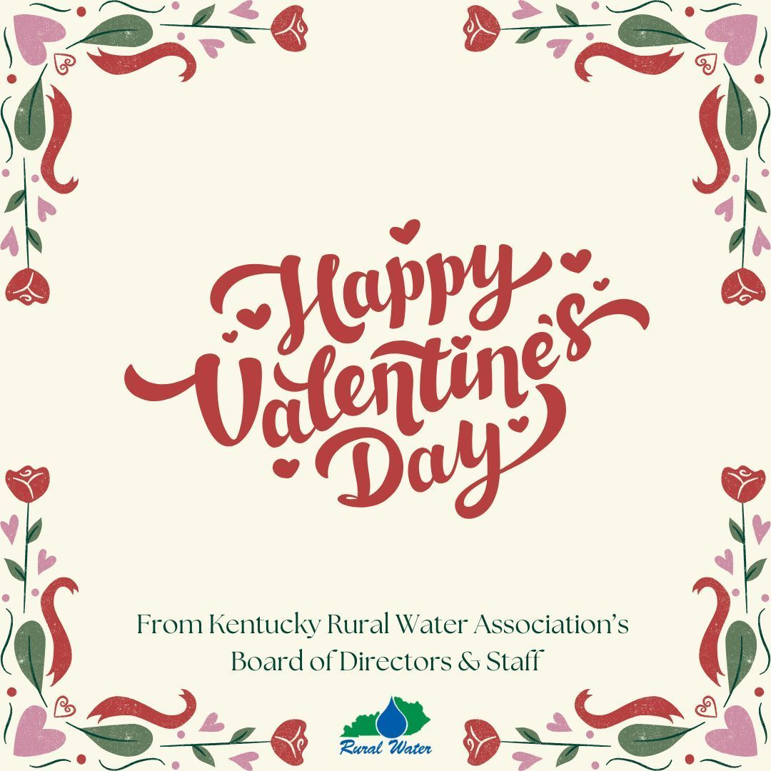 💧 Our hearts (and taps) are always full thanks to the hardworking water &amp; wastewater professionals who keep our communities flowing! 💙 Happy Valentine’s Day from KRWA! ✨✨ 

#HappyValentinesDay #KRWA