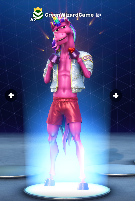 GreenWizardGame's tweet image. Started #ValentinesDay with a #Fortnite VR, while wearing my daughter's favorite skin. Everybody get some Unicorn Flakes! ♥️🦄♥️