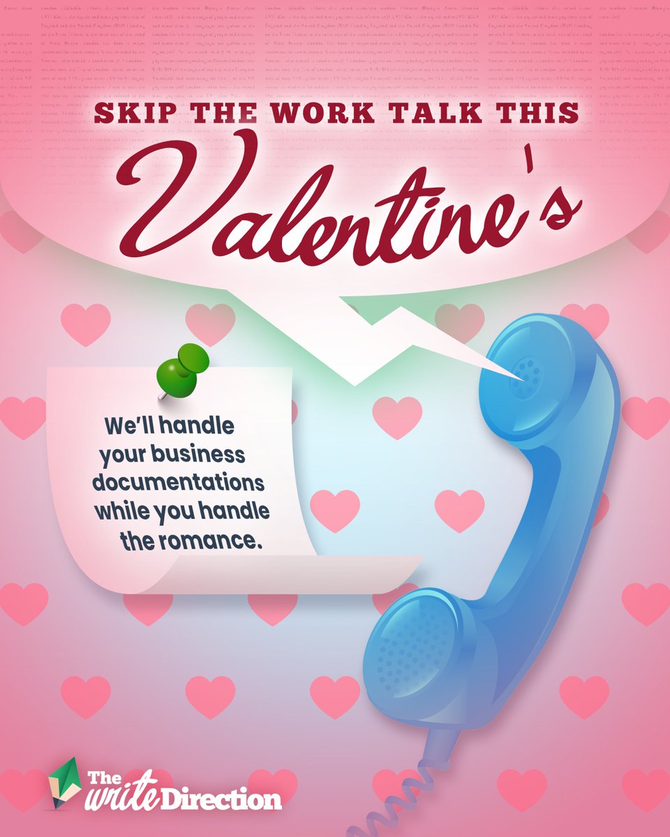WriteDirection7's tweet image. This Valentine’s Day, let love do the talking  💕 — NOT work! 💼❌

🌐 thewrite-direction.com
📞 Book a Call :  calendly.com/info-twd/30min…

#TheWriteDirection #ValentinesDay2025 #ValentinesDay #HappyValentinesDay