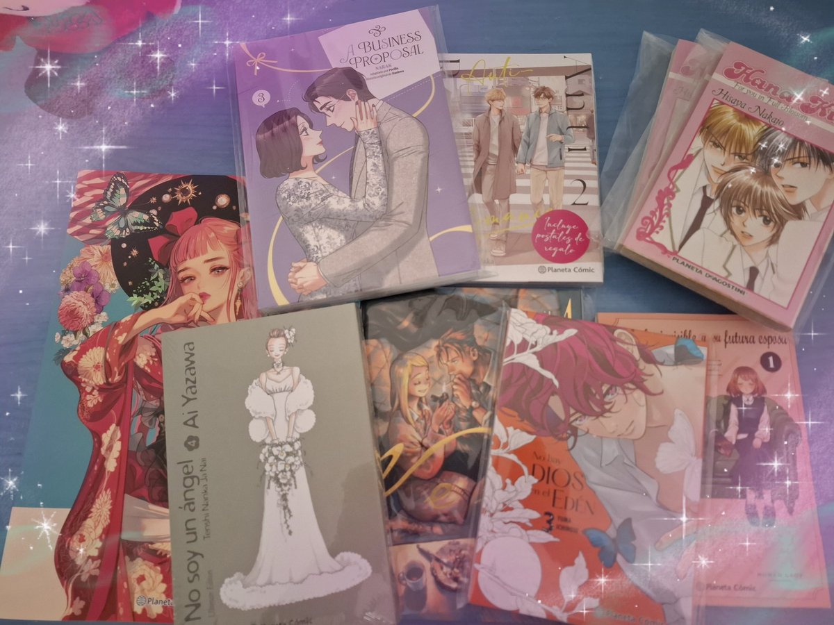 Ayer me llegó el pedido q hice a <a href="/Frikinexo/">Frikinexo</a>, todo genial 🥰🩷. Ya tengo las novedades de <a href="/PlanetadComic/">Planeta Cómic</a> 😍😍. Ahhhh q se coló Hana-kimi!!!🌸.Debe ser una señal para q volváis a traer la obra planeta 🙏💫💫.