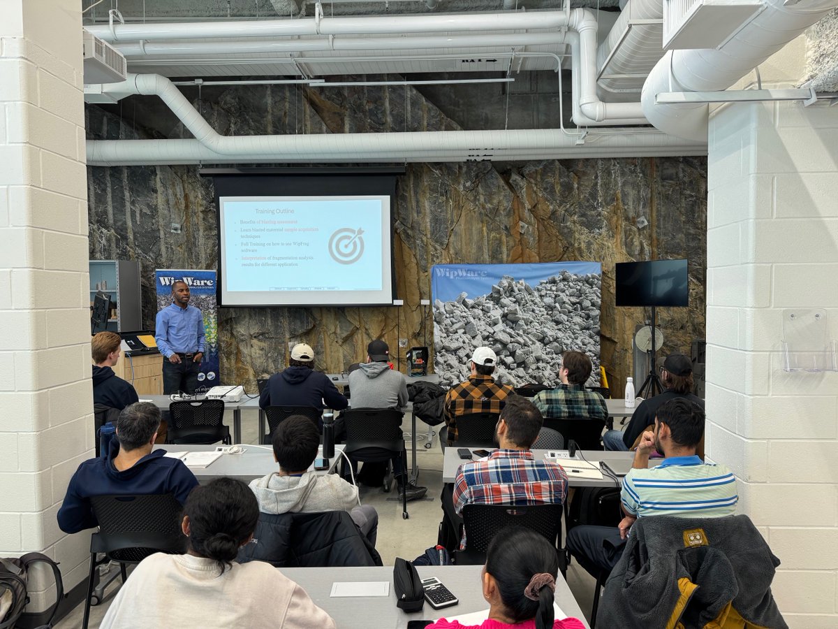 WipWare's tweet image. WipWare Inc. had a great workshop at Laurentian University, training mining students on WipFrag 4! Thanks to Prof. Ezzeddin Bakhtavar and Philip Vipond. #MiningInnovation #WipFrag #BlastingAssessment #FragmentationAnalysis #LaurentianUniversity #WipWare