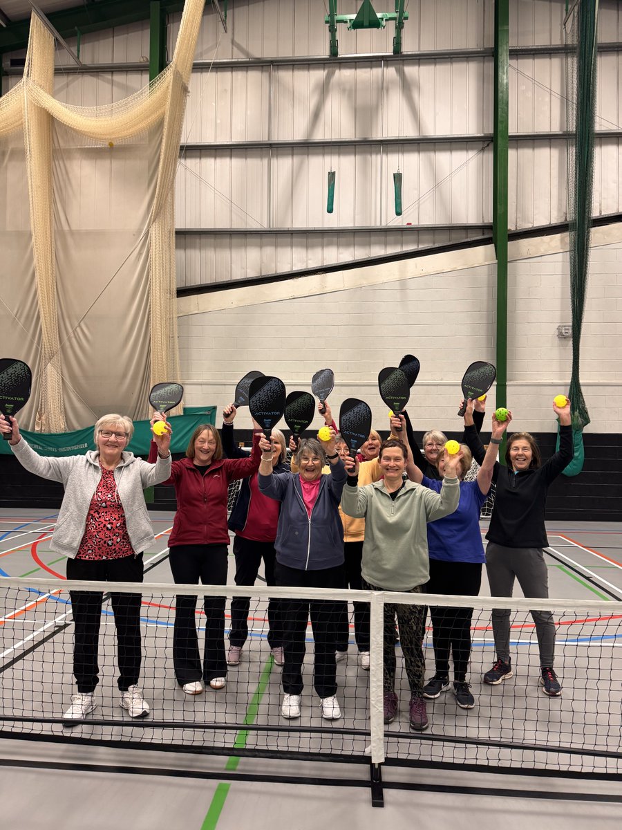 angusalive's tweet photo. #TrySomethingNew | Pickleball 🎾

We were delighted to introduce Pickleball this week to the "Still Gamers" - a group of friends who have been exercising together in Arbroath for over 30 years. This was their first experience of Pickleball, and they absolutely loved it... (1/3) https://t.co/AXVs0NAuCd
