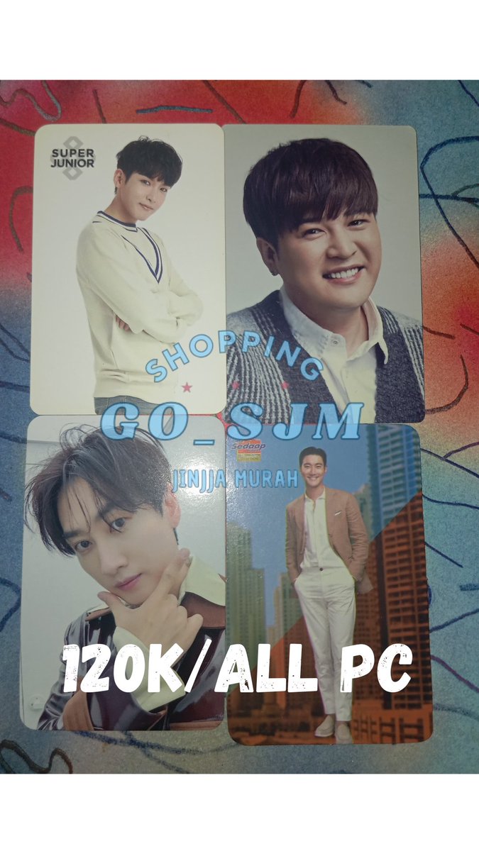 [HELP RT]
WTS // Want To Sale 
Bundling 4 PC cuma 120k🥰💙

🏡 Makassar 
✨ good condi
✨ Realpict
✨ Freebies
❌🍊
Kirim manual pake JNT

Payment via BCA or shopeepay.
Pengiriman dari Makassar

 #superjunior  #photocard  #wts  #wanttosell
