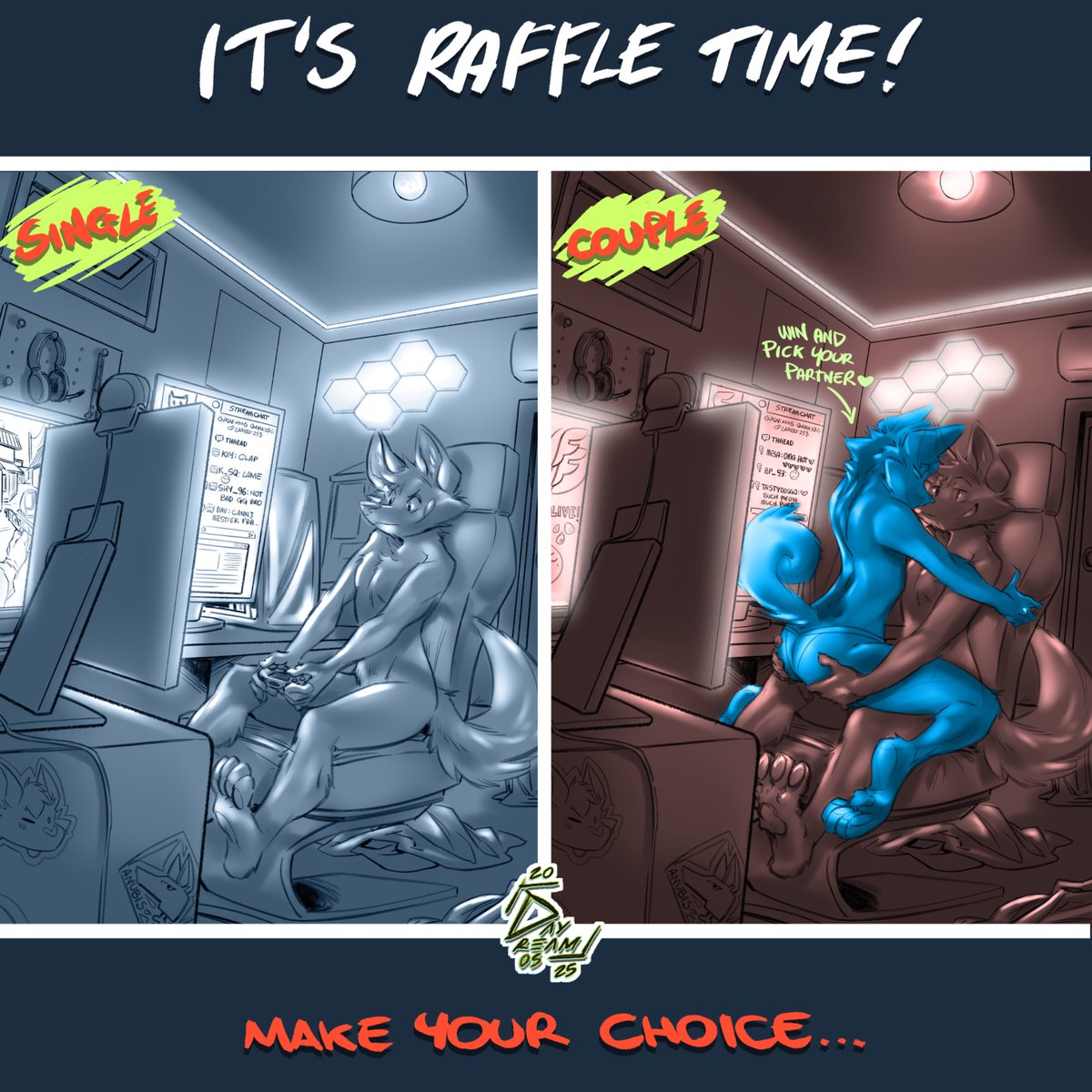 🧨🧨 RAFFLE TIME! 🧨🧨 
Join my TG channel for rules and infos: t.me/DDincrysis

#raffle #furryartwork