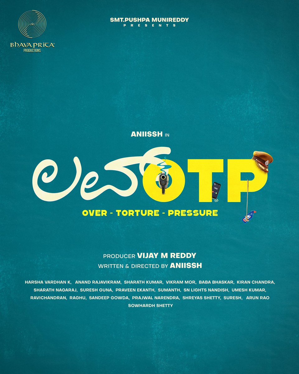 *ನಮಸ್ಕಾರ*
 
ನಿಮ್ಮ ನಿರೀಕ್ಷೆಯನ್ನ ಮುಟ್ಟುವ.. ಭರವಸೆಯನ್ನ ತಣಿಸುವ.. ನಂಬಿಕೆಯನ್ನ ಉಳಿಸಿಕೊಳ್ಳುವಂತಹ ನನ್ನ
 ಸಿನಿಮೋತ್ಸಾಹದ ಮತ್ತೊಂದು ಪ್ರಯತ್ನಕ್ಕೆ ಪ್ರೇಮಿಗಳ ದಿನವಾದ ಇಂದು ಹೆಸರಿಟ್ಟಿದ್ದೇನೆ. 
 *ಲವ್ OTP*  ನನ್ನ ಹೊಸ ಸಿನಿಮಾದ ಟೈಟಲ್. ಭಾವಪ್ರೀತ ಪ್ರೊಡಕ್ಷನ್ಸ್  
 *ಲವ್ OTP* ಚಿತ್ರಕ್ಕೆ ಬಂಡವಾಳ ಹೂಡಿ  ಬೆಂಬಲವಾಗಿ ನಿಂತಿದೆ.