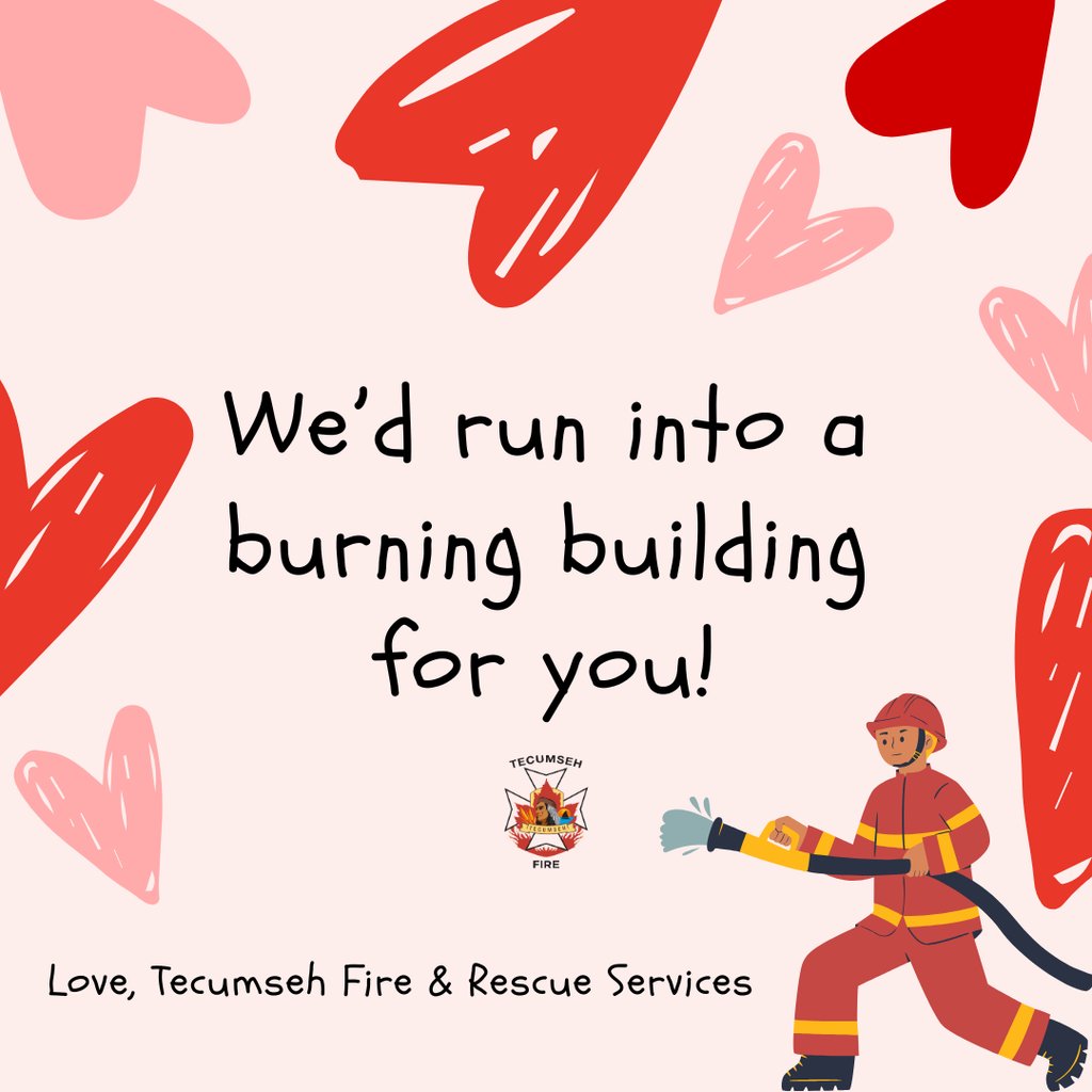 This Valentine's Day, show your love by prioritizing safety! Test smoke alarms and check fire extinguishers-nothing says “I care” like a safe home! ❤️