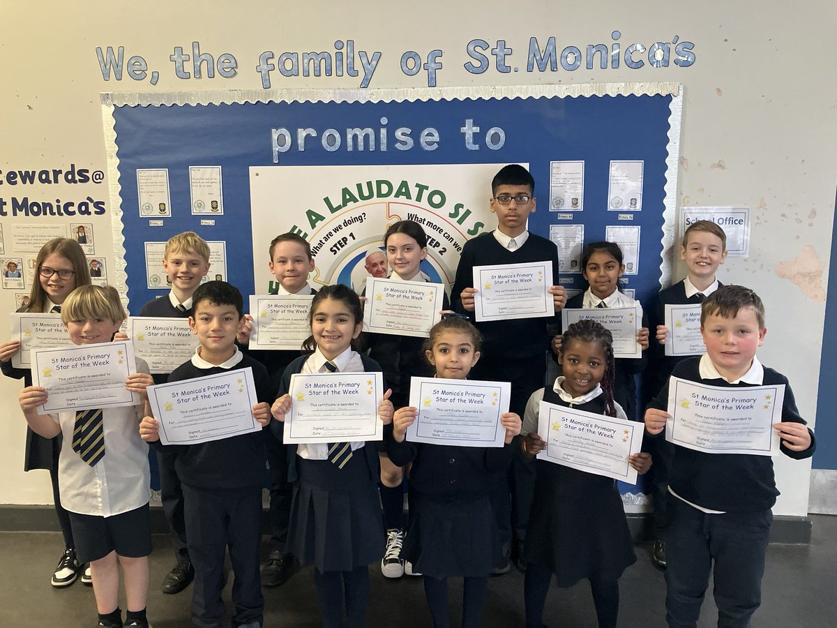 St Monicas Primary (@st_monicas_prim) on Twitter photo Congratulations to our Stars of the Week this week! 👏🏼👏🏼👏🏼 You have been rightly recognised for living out our school values & shining like the stars that you are! 🌟🌟🌟🌟🌟🌟 Congratulations to our Stars of the Week this week! 👏🏼👏🏼👏🏼 You have been rightly recognised for living out our school values & shining like the stars that you are! 🌟🌟🌟🌟🌟🌟