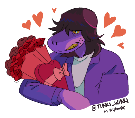 TIKKI_WIKKIOG's tweet photo. I love u susie happy valentines day #Deltarune #susie https://t.co/cOJFPB7t3C