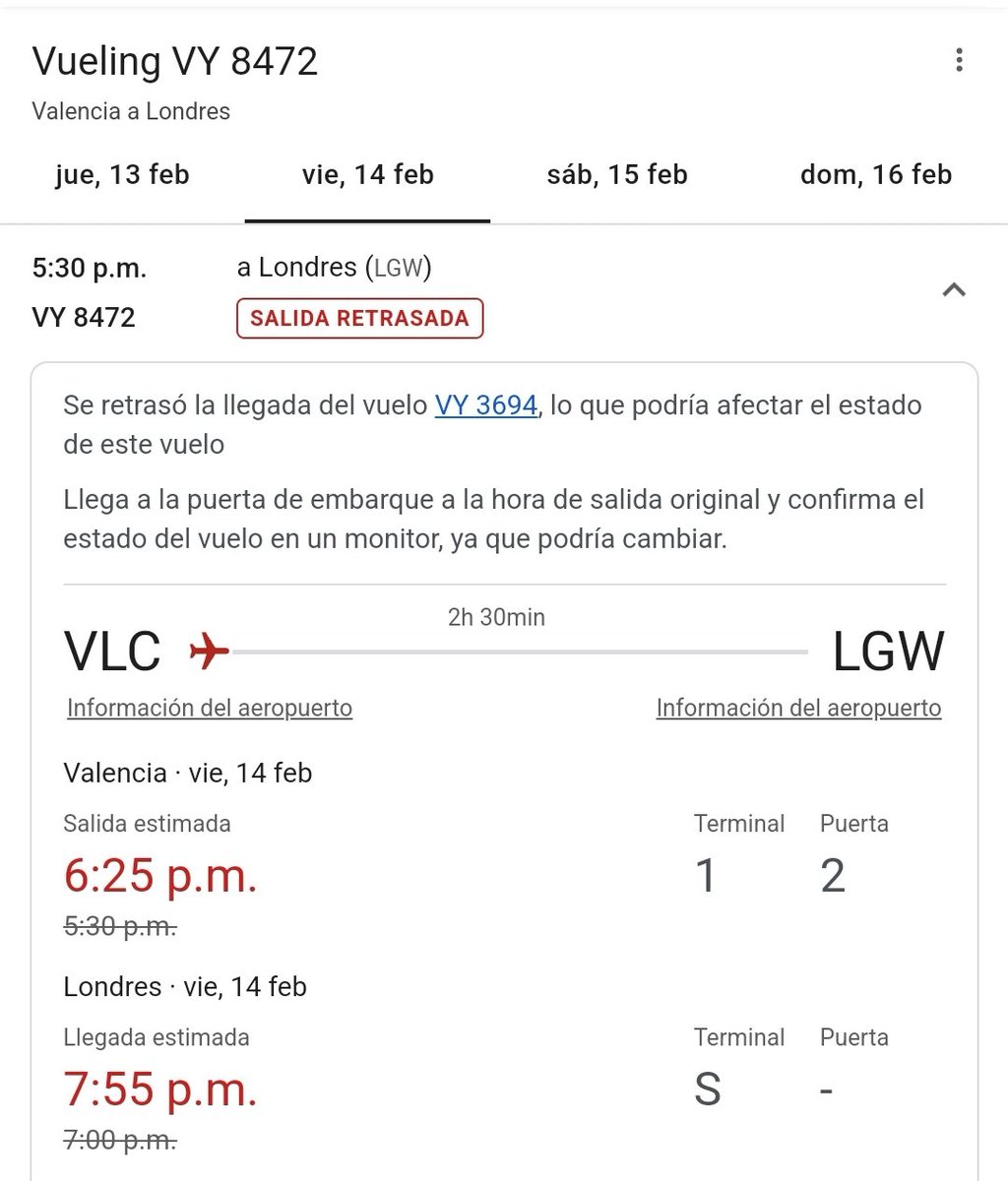 fioremiyakawa's tweet photo. @vueling gracias por arruinar la cena de san valentin😭😭 ni con jet llegamos al centro de Londres https://t.co/67AmHdVBH8