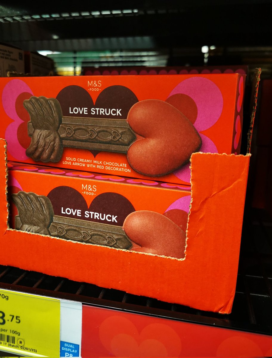 This isn't just valentine's day chocolate, this is M&amp;S romandick valentine's day chocolate that looks a bit like an arrow but also a bit like a knob