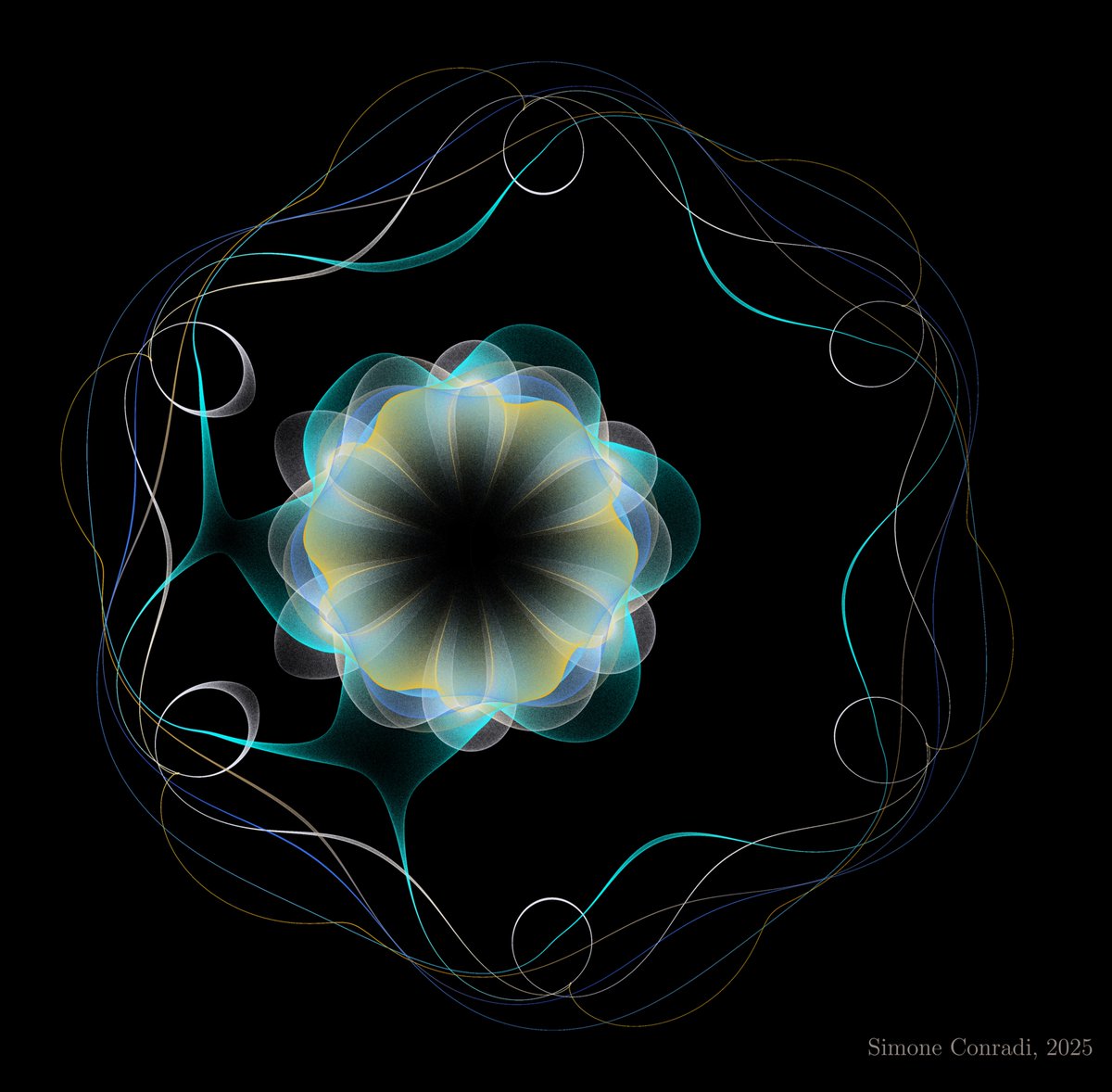 S_Conradi's tweet image. &quot;A mathematical anemone blooms in the deep&quot; 
🌊 #MathArt #Mathematics
Made with #python #matplotlib #numpy #sympy