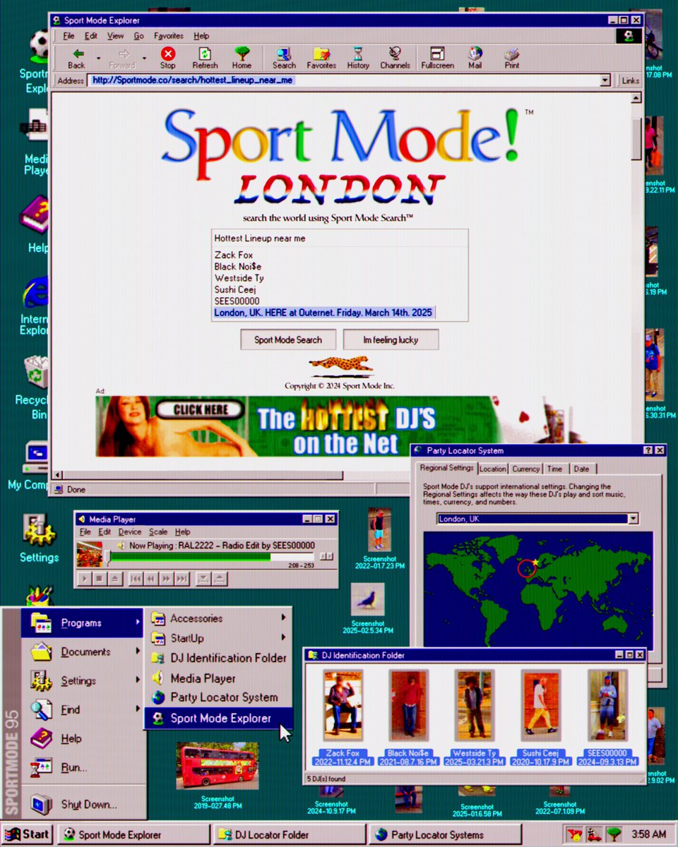 New rave flier for Zack Fox &amp; Sport Mode’s upcoming show in London!