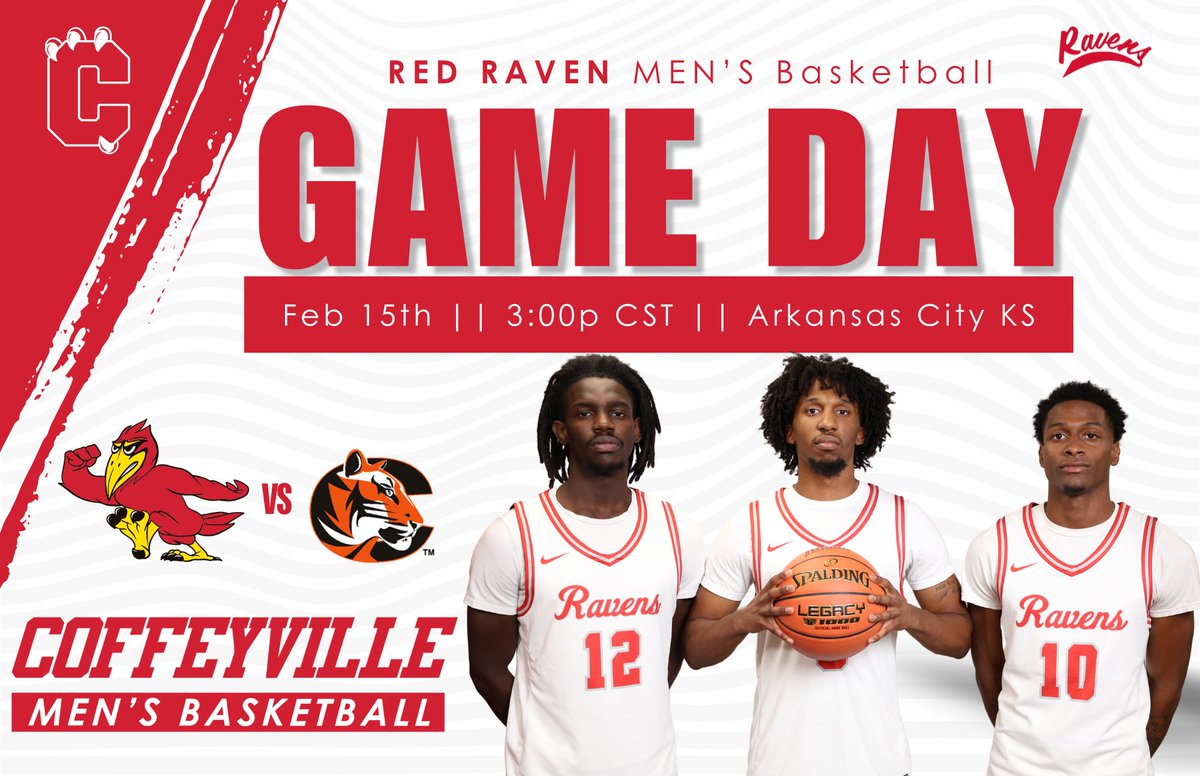 Red Raven Sports (@redravensports) on Twitter photo MBB
Road KJCCC
GAMEDAY!!!
3:00p - #14 Red Ravens (17-6, 13-4) at #8 Cowley (22-3, 17-2)
Stream Courtesy of Cowley: cowleytigers.com/csn
<a href="/cccredravens/">Coffeyville CC</a> <a href="/CoffeyvilleMBB/">Coffeyville Men’s Basketball</a> MBB
Road KJCCC
GAMEDAY!!!
3:00p - #14 Red Ravens (17-6, 13-4) at #8 Cowley (22-3, 17-2)
Stream Courtesy of Cowley: cowleytigers.com/csn
<a href="/cccredravens/">Coffeyville CC</a> <a href="/CoffeyvilleMBB/">Coffeyville Men’s Basketball</a>