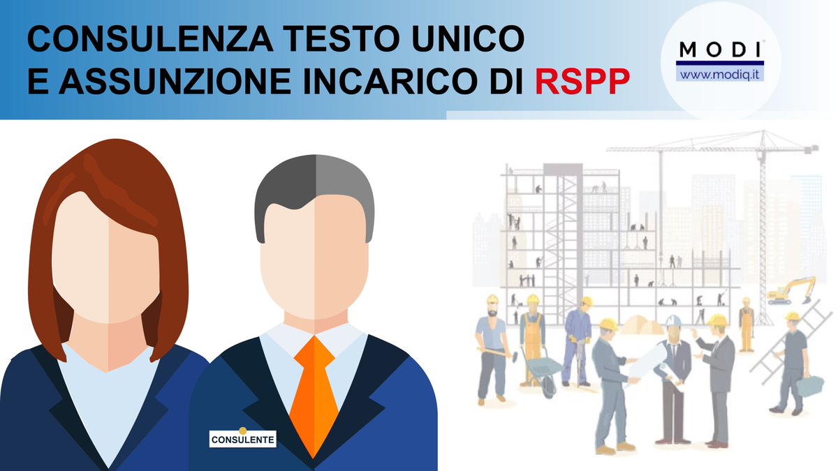 CorsiOnlineIta's tweet image. Il #Datore di Lavoro può svolgere direttamente i compiti del servizio di prevenzione e protezione dai rischi frequentando dei corsi di formazione in materia di sicurezza come previsto dalle normative vigenti.
MODI assume il ruolo di RSPP in esterno
