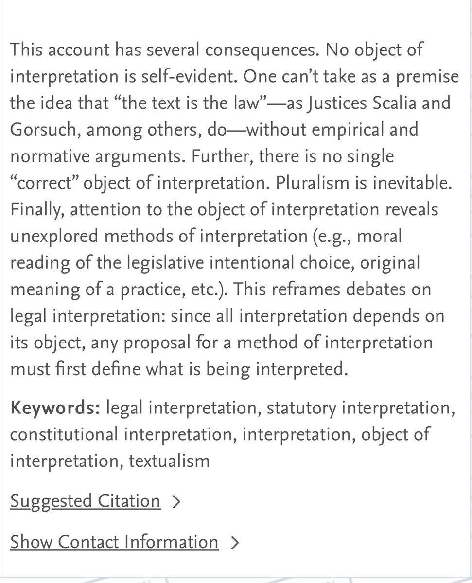 Jeff Pojanowski (@pojanowski) on Twitter photo Francisco Urbina just posted “The Object of Interpretation.” The <a href="/NDLaw/">Notre Dame Law School</a> legal theory group discussed it at our monthly lunch yesterday and it’s a must-read. papers.ssrn.com/sol3/papers.cf… Francisco Urbina just posted “The Object of Interpretation.” The <a href="/NDLaw/">Notre Dame Law School</a> legal theory group discussed it at our monthly lunch yesterday and it’s a must-read. papers.ssrn.com/sol3/papers.cf…