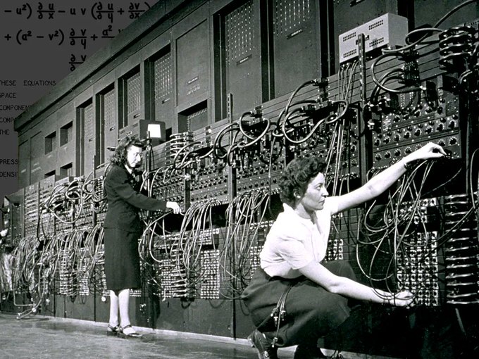 Rainmaker1973's tweet image. 79 years ago Today, ENIAC, one of the earliest electronic general-purpose computers, was formally dedicated at the University of Pennsylvania and six women became its first programmers.